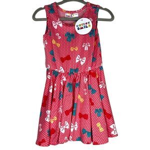 NEW Dot Dot Smile Pink Bow Polka Dots Tank Dress 12-24 Months